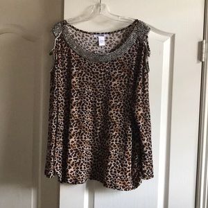 Bling cheetah blouse